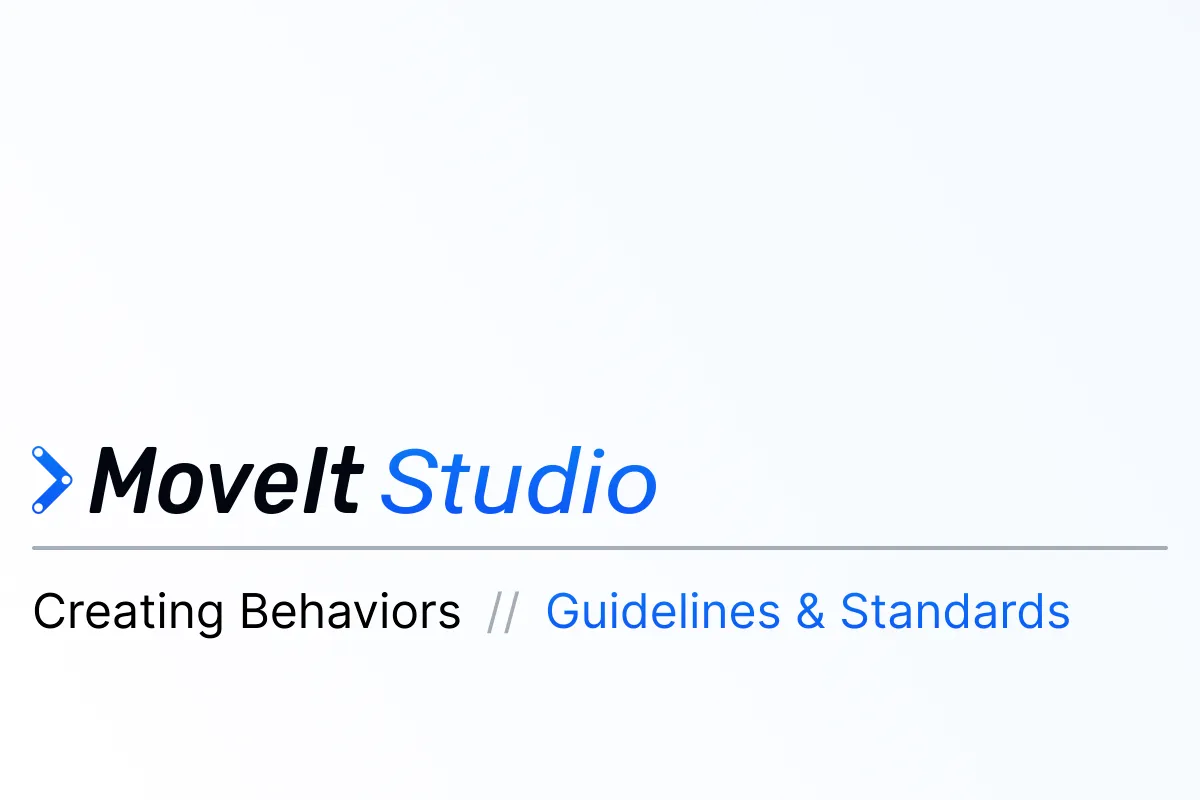 Behaviors Guidelines Document cover page