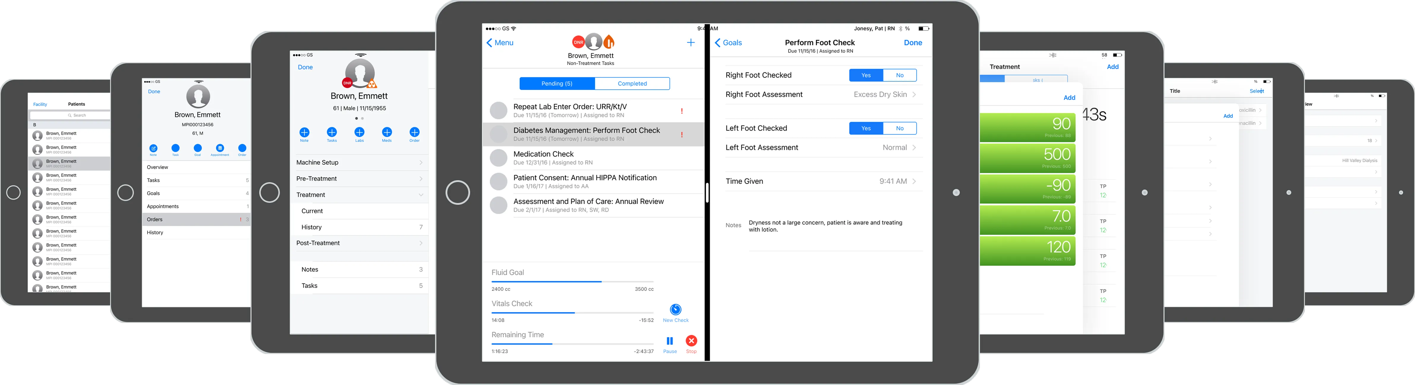 Multiple screens from the iPad proof of concept