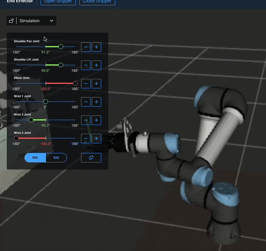 Joint visualization hover-over animation