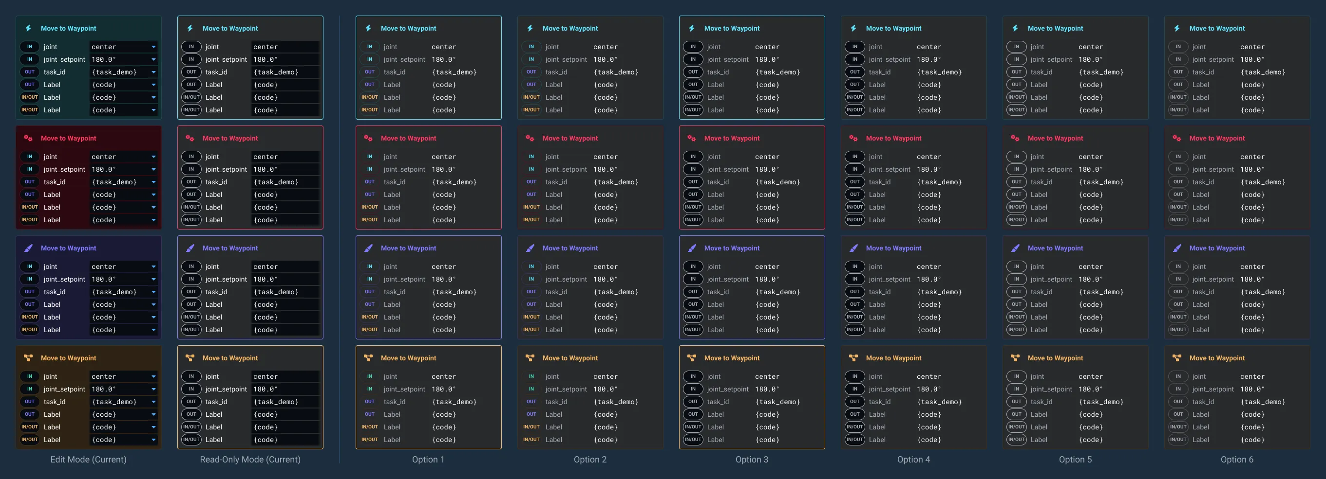 MoveIt Pro design system node read only options